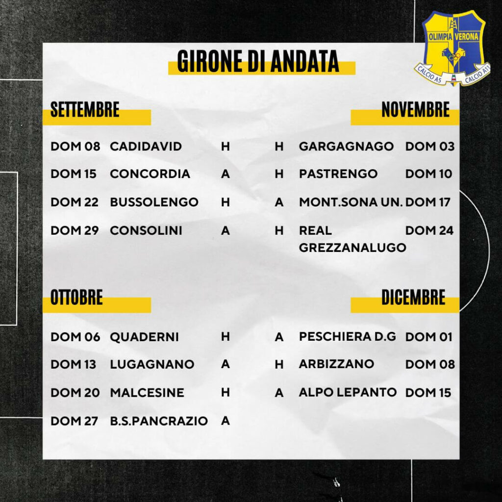 calendario olimpia verona 24 25